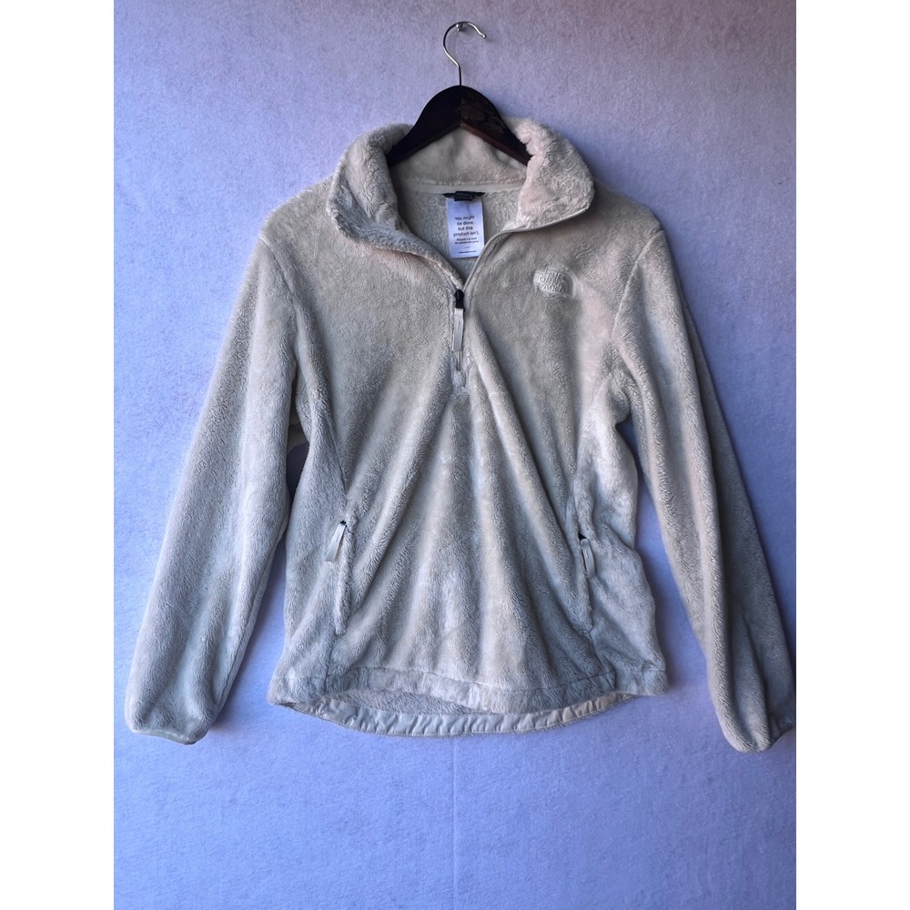 The North Face Womens Osito 1/4 Zip Fleece Pullover Cream White Medium NF0A5IHW